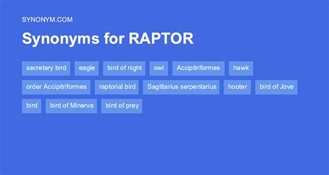 synonym for raptor|synonyms for multiple personalities.